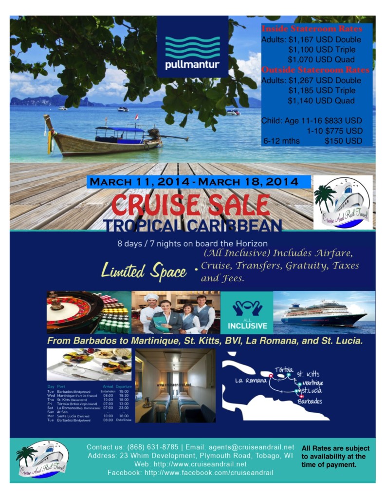 Cruise and Rail Cruise Sale