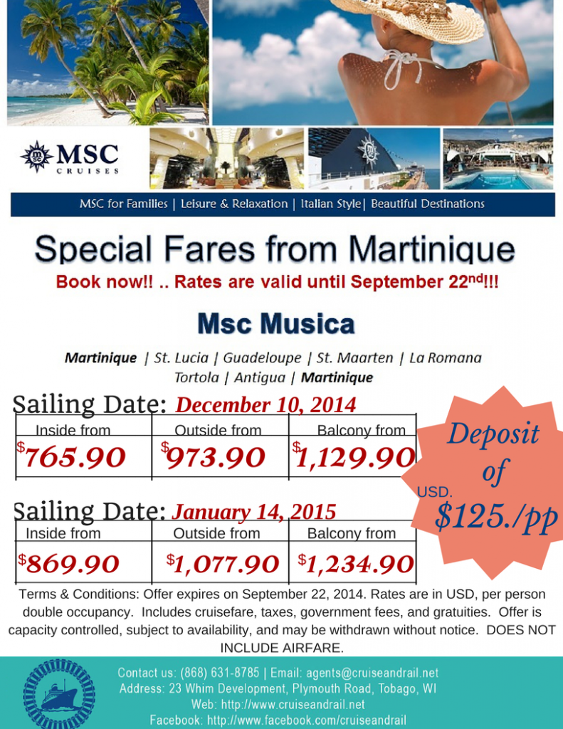 MSC Cruises offer ends-9-22